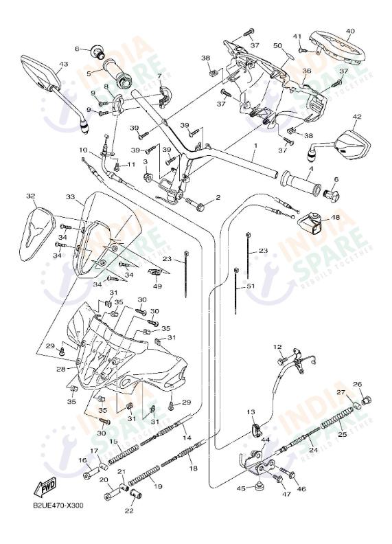 STEERING HANDLE & CABLE 2